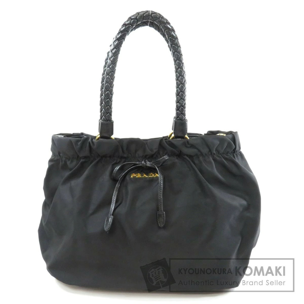 Prada Tessuto bow tote Shoulder bag Black